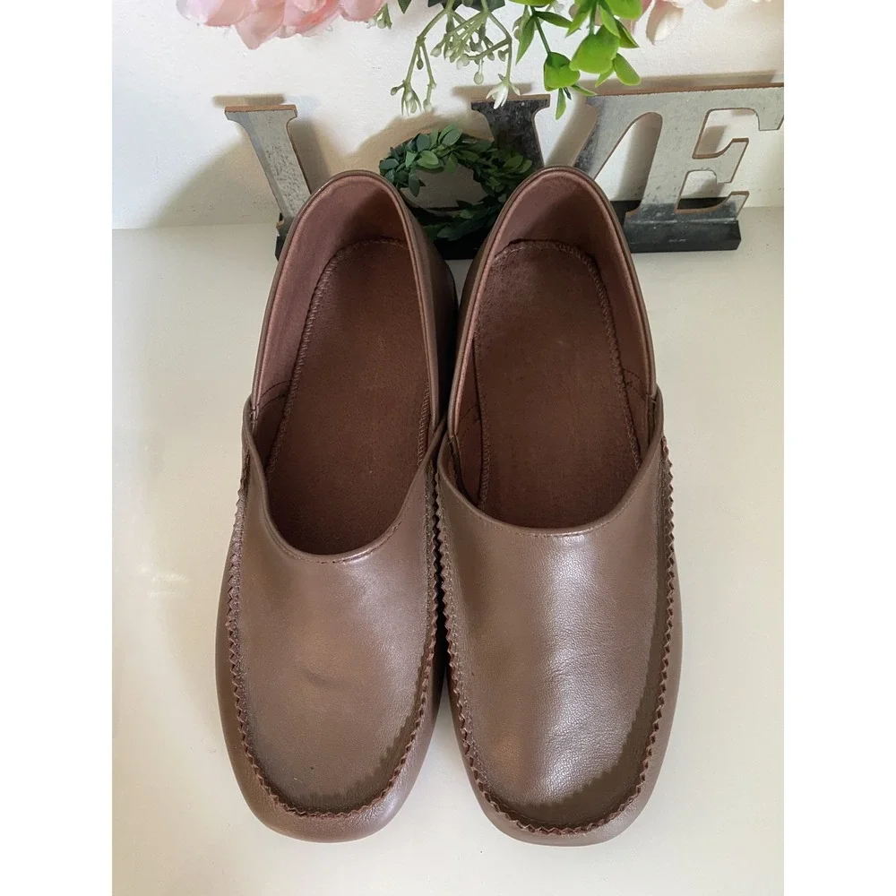 Hitchcock Brown Moosehide Slipper Style #: 4942BR Size‎ 9 Made in Canada NWOB